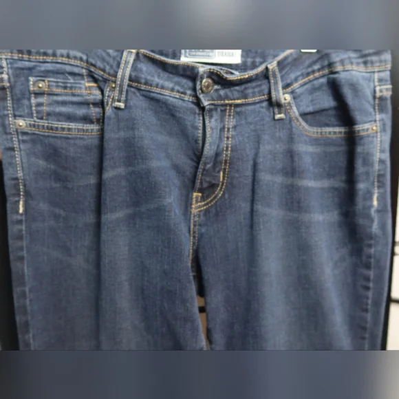 Signature by Levi Strauss Women's Straight Leg Jeans - Dark Blue - Picture 4 of 10